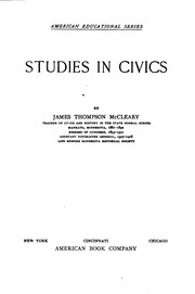 Cover of Studies in civics by J. T. McCleary