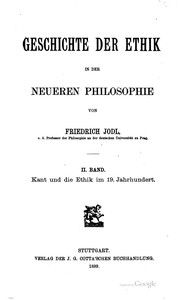 Front cover of Geschichte der Ethik in der neueren Philosophie by Friedrich Jodl