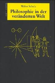 Front cover of Philosophie in der veränderten Welt by Schulz, Walter