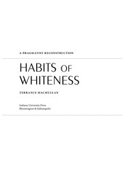Front cover of Habits of whiteness by Terrance MacMullan
