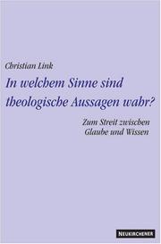 Front cover of In welchem Sinne sind theologische Aussagen wahr? by Christian Link