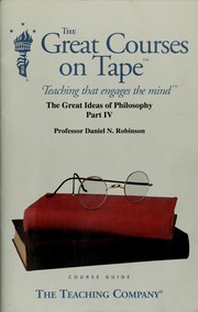 Cover of The great ideas of philosophy by Daniel N. Robinson