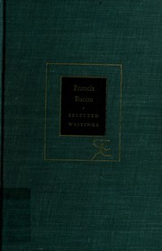 Cover of Selected writings by Francis Bacon