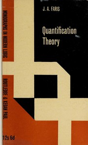 Cover of Quantification theory by J. A. Faris