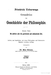 Cover of Friedrich Ueberwegs Grundriss der geschichte der philosophie by Ueberweg, Friedrich