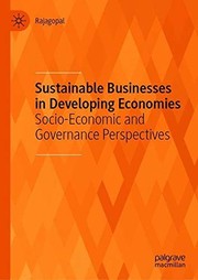 Front cover of Sustainable Businesses in Developing Economies by Rajagopal