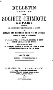 Front cover of Bulletin de la Société chimique de France by Société chimique de France