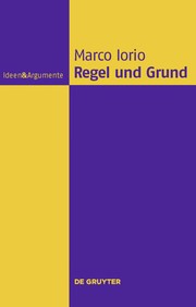 Front cover of Regel und Grund by Marco Iorio