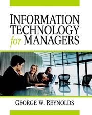 Cover of Information technology for managers by George Walter Reynolds