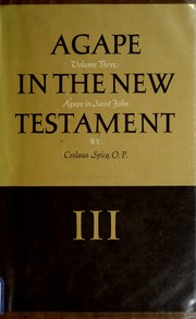 Cover of Agape in the New Testament by Ceslas Spicq