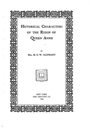 Front cover of Historical characters of the reign of Queen Anne by Margaret Oliphant