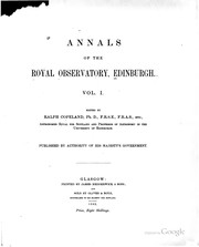 Front cover of Annals of the Royal observatory, Edinburgh by Royal Observatory, Edinburgh.
