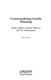 Front cover of Contextualizing family planning by Mihnea Panu