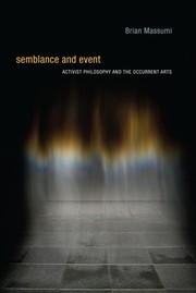 Cover of Semblance and event by Brian Massumi