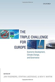 Front cover of The Triple Challenge for Europe by Jan Fagerberg