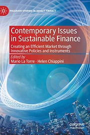 Front cover of Contemporary Issues in Sustainable Finance by Mario La Torre