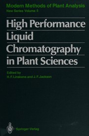 Front cover of High performance liquid chromatography in plant sciences by H. F. Linskens