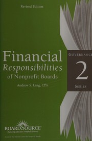 Cover of Financial Responsibilities of Nonprofit Boards (Governance Series (Boardsource (Organization)), 2.) by Andrew S. Lang