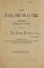 Front cover of Sor Juana Inés de la Cruz by José Rosas Moreno