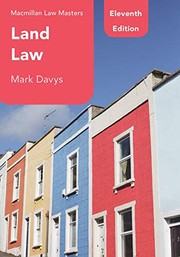 Cover of Land Law by Mark Davys