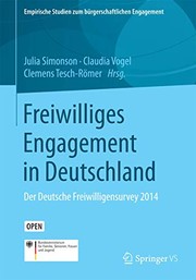 Front cover of Freiwilliges Engagement in Deutschland by Julia Simonson