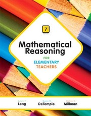 Cover of Mathematical Reasoning for Elementary Teachers by Calvin T. Long
