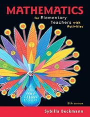 Cover of Mathematics for elementary teachers by Sybilla Beckmann