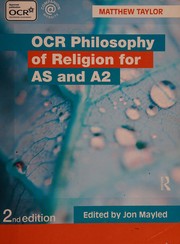 Front cover of OCR philosophy of religion for AS and A2 by Matthew Taylor