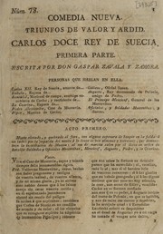 Front cover of Triunfos de valor y ardid, Carlos doce Rey de Suecia by Gaspar Zavala Zamora