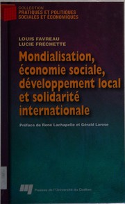 Cover of Mondialisation, économie sociale, développement local et solidarité internationale by Louis Favreau