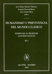 Front cover of Humanismo y pervivencia del mundo clásico by Antonio Fontán