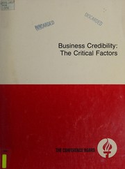 Cover of Business credibility by Phyllis S. McGrath