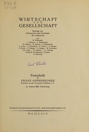Front cover of Wirtschaft und Gesellschaft by Franz Oppenheimer