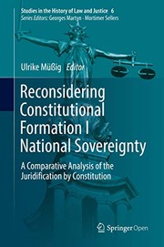 Front cover of Reconsidering Constitutional Formation I National Sovereignty by Ulrike Müßig