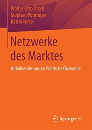 Cover of Netzwerke des Marktes by Walter Otto Ötsch
