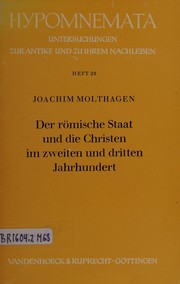 Front cover of Der römische Staat und die Christen im zweiten und dritten Jahrhundert by Joachim Molthagen