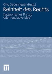 Front cover of Reinheit des Rechts by Otto Depenheuer