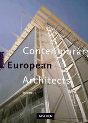 Front cover of Contemporary European architects by Wolfgang Amsoneit