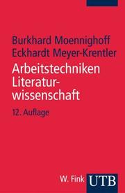 Front cover of Arbeitstechniken Literaturwissenschaft by Eckhardt Meyer-Krentler