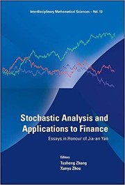 Front cover of Stochastic Analysis And Applications To Finance by Tusheng Zhang