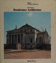 Cover of Renaissance architecture by Murray, Peter