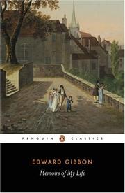 Cover of Memoirs of my life by Edward Gibbon