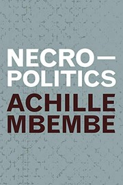 Cover of Necropolitics by Achille Mbembe
