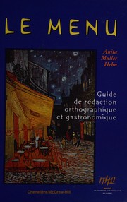 Cover of Le menu by Anita Muller-Hehn
