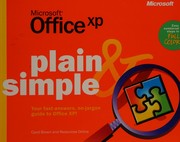 Cover of Microsoft Office XP plain & simple by Brown, Carol
