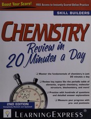 Front cover of Chemistry review in 20 minutes a day by LearningExpress Editors