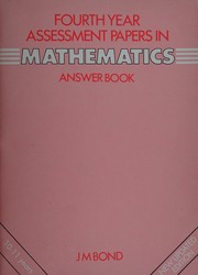 Front cover of Mathematics (Bond Assessment Papers in Mathematics) by J.M. Bond
