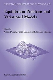 Cover of Equilibrium problems and variational models by Patrizia Daniele