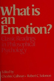 Cover of What is an emotion? by Cheshire Calhoun
