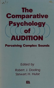 Front cover of The Comparative psychology of audition by Stewart H. Hulse